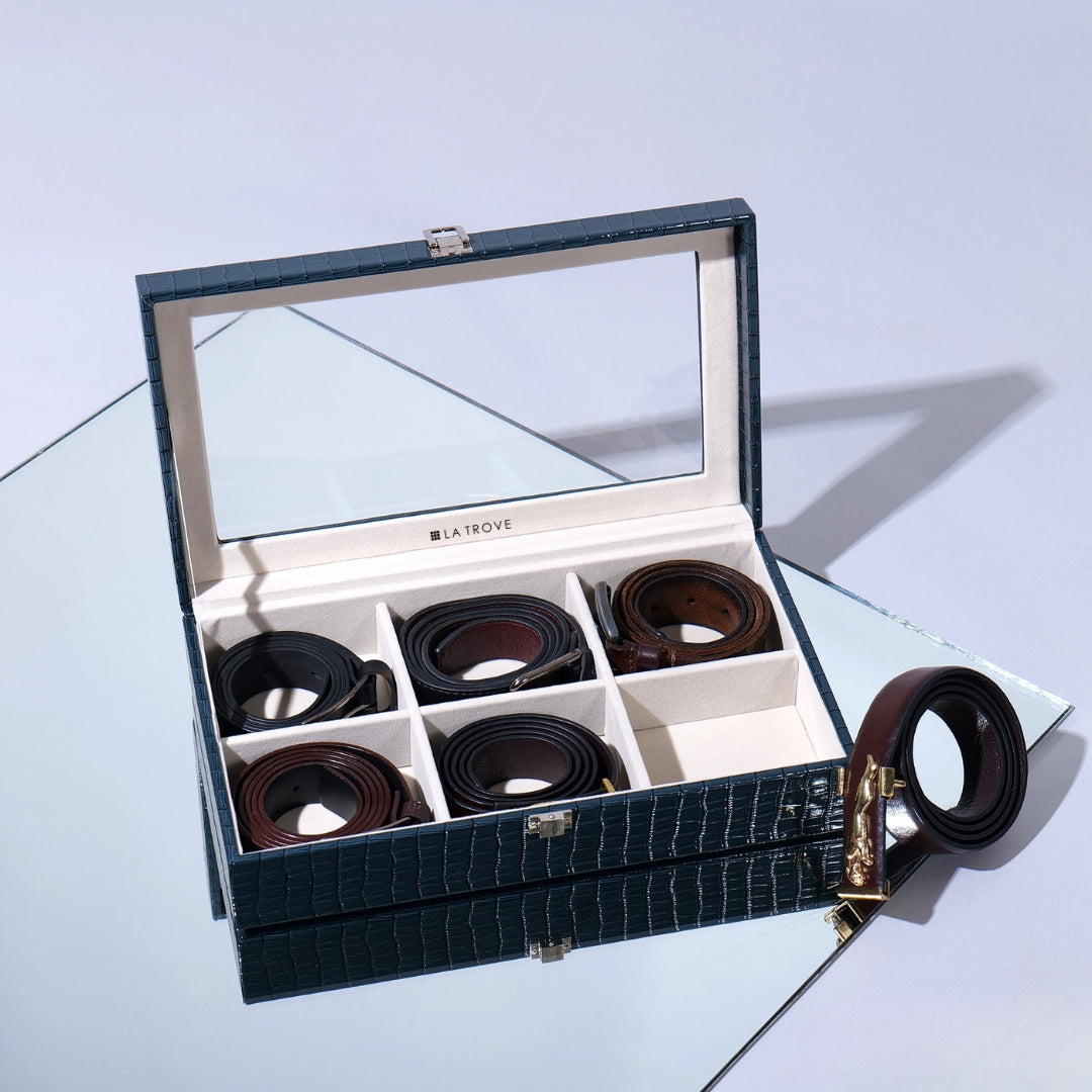 Premium 6 Slot Belt Box Glass